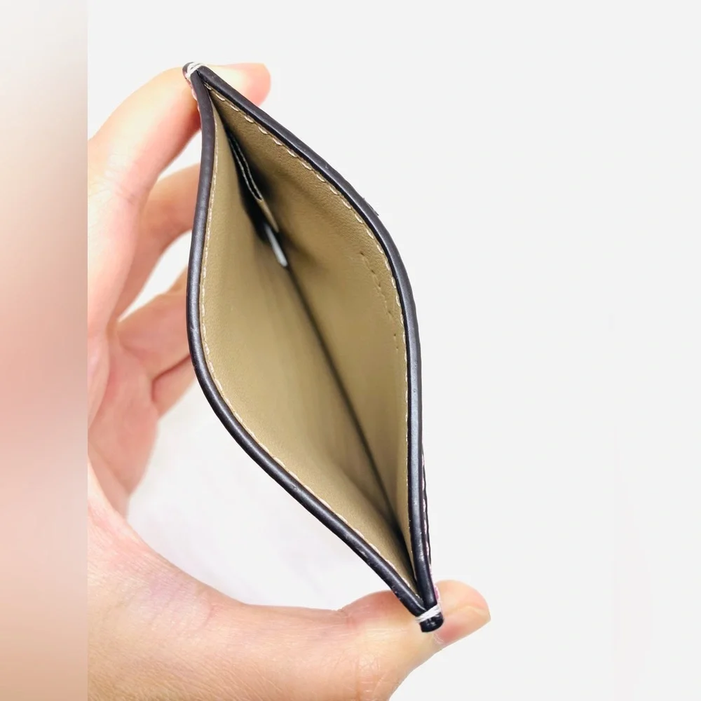 NWOT Coach Canvas Leather Shooting Stars Card Case Wallet MSRP $68 - Picture 8 of 8